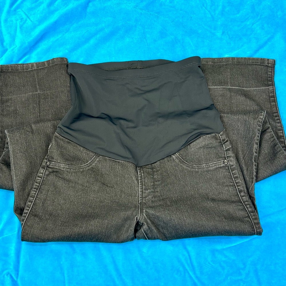 James Jeans Maternity Black Straight Leg Jeans sz 28